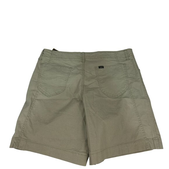 Lee Womens Bermuda Shorts Size 16 Mushroom Beige Casual Stretch Cotton Blend - Picture 5 of 10